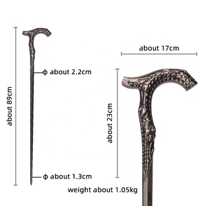 Bastón de aleación de aluminio de lujo para hombre, bastón decorativo Steampunk para <span class=keywords><strong>mujer</strong></span>, bastón Vintage a la moda - Product Image 2