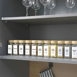 Botellas <span class=keywords><strong>de</strong></span> <span class=keywords><strong>Vidrio</strong></span> <span class=keywords><strong>para</strong></span> Almacenar Condimentos, Juego <span class=keywords><strong>de</strong></span> 24 <span class=keywords><strong>Frascos</strong></span> <span class=keywords><strong>de</strong></span> Especias <span class=keywords><strong>de</strong></span> 120 ml <span class=keywords><strong>con</strong></span> Etiqueta y <span class=keywords><strong>Tapa</strong></span> <span class=keywords><strong>de</strong></span> Madera <span class=keywords><strong>para</strong></span> <span class=keywords><strong>Cocina</strong></span> - Product Image 3