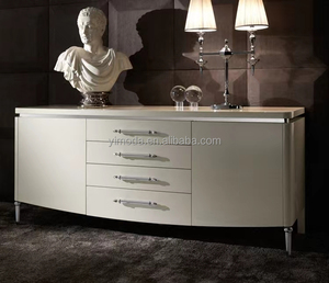 Sang trọng thanh lịch cổ điển màu trắng nâu sideboard tự chọn Bảng rắn gỗ bên tủ đựng thức ăn tủ trong phòng ăn - Product Image 4