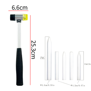 Martillo <span class=keywords><strong>de</strong></span> goma <span class=keywords><strong>de</strong></span> aluminio + Herramienta <span class=keywords><strong>manual</strong></span> universal <span class=keywords><strong>de</strong></span> reparación <span class=keywords><strong>de</strong></span> abolladuras para coches con punta blanca - Product Image 2