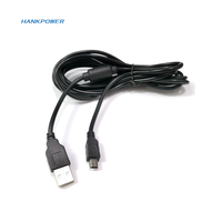 Mini USB de 3m para el cable de carga del controlador PS3 con anillo magnético para el cable del cargador USB del controlador inalámbrico PS3