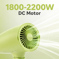 Secador de Pelo Profesional PRITECH, Plegable, 2200W, Iónico, Portátil, Secado Rápido, con Difusor