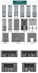 Armoire <span class=keywords><strong>de</strong></span> rangement modulaire roulante CE pour garage, combinaison d'armoires à outils et établi avec capacité <span class=keywords><strong>de</strong></span> charge <span class=keywords><strong>de</strong></span> 500 kg et serrure à clé - Product Image 5