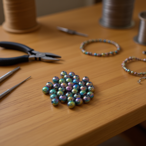 Perline Ilan 10mm Multicolore 19g per Creazione di Gioielli - Product Image 3