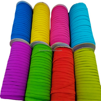 Plus de 400 couleurs en stock, fabrication sur mesure, bande élastique en latex colorée à rayures étroites de 1/8 ", 2/8 ", 3/8 " pour vêtements et carnets