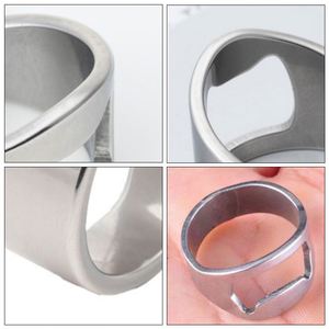 Décapsuleur de bouteille en acier inoxydable moulé sur mesure, en forme de bague, portable, élégant, outil de cuisine, décoration de bar, pour bière - Product Image 3