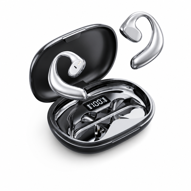 AI Real-Time Translation Earbuds 158 Languages Wireless Bluetooth Headset OWS Open Ear with Meeting Recording Digital Display