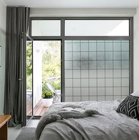RNPT Linearer Diamant-Statikhaftfilm für Fenster, mattierte Sichtschutzfolie, abnehmbar, modernes geometrisches Muster für Schlafzimmer und Büro