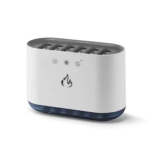 Nouveau bureau dynamique musique ultrasons flamme humidificateur d'air maison 900ML rvb lumière LED humidificateur diffuseur Machine brumisateur