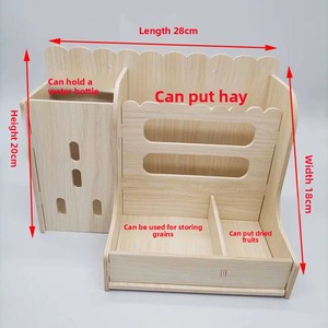 Atacado: Comedouro e Bebedouro Multifuncional de Madeira para Coelhos, Chinchilas, Porquinhos-da-Índia e Hamsters - Product Image 3