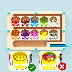 2024 OEM 및 ODM 마그네틱 컬러 미로 아이스크림 마그네틱 미로 교육 게임 마그네틱 컬러 번호 미로 몬테소리 교육 - Product Image 5