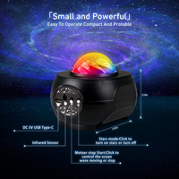 Proyector de Estrellas, Lámpara de Galaxia ABS Mini para Dormitorio, Control Remoto, Temporizador, Luz Nocturna para Niños y Adultos, Luz Aurora con 7 Colores Cambiantes | YSH