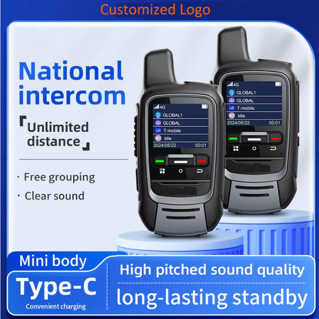 Customized POC Walkie Talkie Two Way Radio Repeater Function 5000km GPS WiFi for 4G Smart PTT Global Talk Rubiao RB-300A