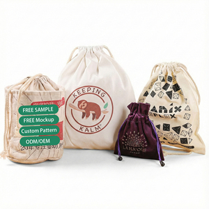 Bolsas de Algodón con Cordón Personalizables, Ecológicas, Resistentes, Duraderas, a Prueba de Polvo, para Regalos, Gran Venta - Product Image 1