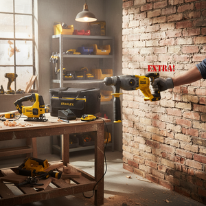 STANLEY 18V V20 SDS-Plus Kit Trapano Demolitore Rotativo Brushless UTP0045/UTP0159 con Sega Alternativa a Batteria Italia - Product Image 3