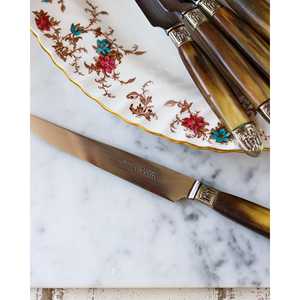 Ensemble de 12 couteaux à dîner avec manche en résine brun dégradé - Product Image 5