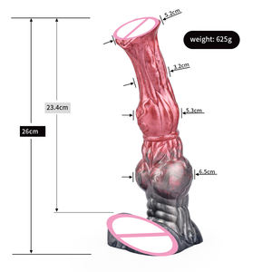 NNSX 10인치 흡착식 딜도 판타지 말 딜도 실리콘 울프 노트 유지즈 콤 레즈비언 딜도 파티 섹스 토이 여성 남성 게이용 - Product Image 2
