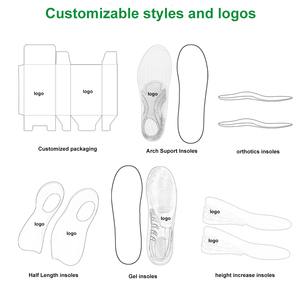 <span class=keywords><strong>Plantillas</strong></span> Ortopédicas Cómodas Para Calzado y Baloncesto Deportes Tela Suave con Gel y PU <span class=keywords><strong>Plantillas</strong></span> Para Calzado - Product Image 4