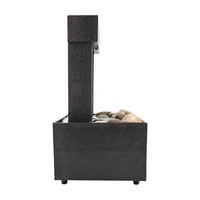Fontaine d'Intérieur USB et à Piles Cascade Miniature Ornement de Table Cottage Paysager avec Écoulement
