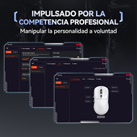 Souris de jeu sans fil ergonomique X4 tri-mode pour droitier, taux de réponse 1000 Hz, 8000 DPI, optique, batterie rechargeable, pour le marché espagnol