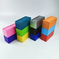 Boîte en fer blanc de qualité alimentaire, multi-couleurs au choix, en forme de conteneur, pour bonbons, biscuits, emballage cadeau, rangement de bureau