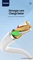 Câble de charge universel 100W USB vers type-c 6A câble de données de téléphone portable 2.2M câble de type C pour téléphone intelligent Android