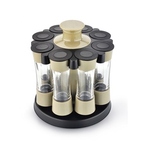 8 pz/set 360 rotanti portabottiglie per spezie Set condimenti per caffè sigillo di zucchero vasetto scaffale contenitore bottiglia di conservazione per condimenti da cucina - Product Image 4