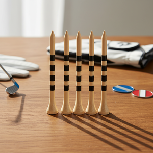 Profesional disesuaikan Logo dicetak 54mm 70mm 83mm 2 3/4 inci ramah lingkungan kayu bambu Golf tee - Product Image 1