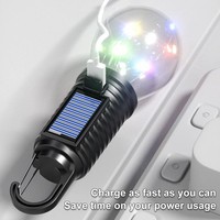 Lampe solaire rechargeable de haute qualité à sept couleurs avec fil de cuivre, guirlande lumineuse d'ambiance, lampe solaire de camping