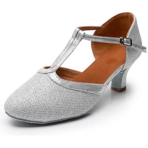 Zapatos <span class=keywords><strong>de</strong></span> Tacón Alto <span class=keywords><strong>de</strong></span> Cuero para Mujer, Calzado con Forro Superior <span class=keywords><strong>de</strong></span> Satén, <span class=keywords><strong>Salsa</strong></span> Latina, Salón Moderno, Jazz, Plata Brillante - Product Image 6