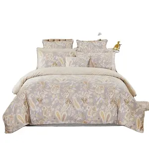 Pastoral style four-piece set custom pattern type size single and double print bedding sets collections