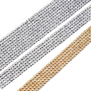 5/10 rangées de garniture de strass thermocollants fantaisie à dos plat, décoratifs et brillants, pour accessoires de chaussures, chaînes de gâteaux de mariage et projets DIY - Product Image 2