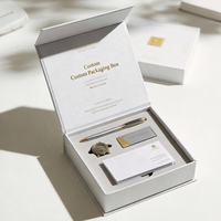 Boîte cadeau en carton rigide personnalisée avec logo pour accessoires de téléphone portable et appareil photo, finition mate, fermeture magnétique, doublure en éponge, recyclable