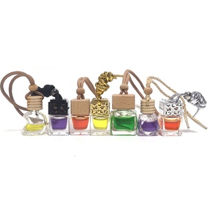 Wholesale Hanging Car Perfume Glass Empty square Bottles Air Freshener Essential <b>Oil</b> <b>Diffuser</b> Aromatherapy Car Bottle in Stock - Product Image 6
