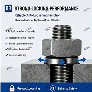 <span class=keywords><strong>Arandela</strong></span> de Resorte de Titanio BJCJTi Gr5 Ti6Al4V <span class=keywords><strong>DIN</strong></span> <span class=keywords><strong>127</strong></span> de Alta Resistencia, Métrica M4 M5 M6 M8 M10 M12, Anticorrosiva - Product Image 4