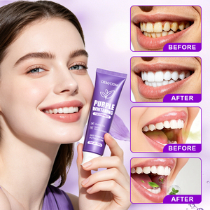 Dentifrice à la menthe <span class=keywords><strong>fruit</strong></span>ée, marque privée, à l'hydroxyapatite, renforce l'émail, faible teneur en fluorure, avec pâte violette blanchissante - Product Image 3