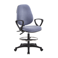 Chaise de bureau ergonomique avec réglage électrique de la hauteur, confortable, soutien de la tête, du dos et de la taille, en tissu moderne et réglable