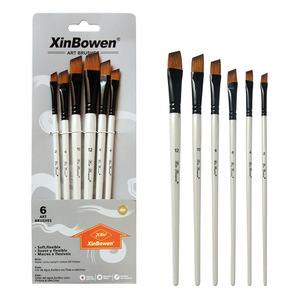 6 pz artista Set di <span class=keywords><strong>pennelli</strong></span> <span class=keywords><strong>per</strong></span> bambini adulti <span class=keywords><strong>pennelli</strong></span> <span class=keywords><strong>per</strong></span> acquerello <span class=keywords><strong>pittura</strong></span> <span class=keywords><strong>a</strong></span> <span class=keywords><strong>olio</strong></span> <span class=keywords><strong>a</strong></span> forma di capelli in legno con manico in Nylon - Product Image 4