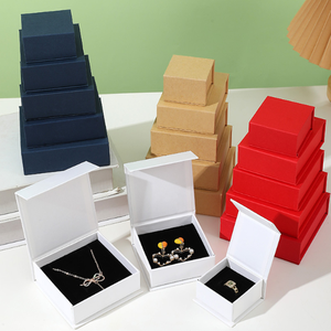 Free Sample Classic Jewelry Box Custom Logo Magnetic <b>Rings</b> Necklace Packaging Boxes Custom Size Flip Gift <b>Storage</b> Case Wholesale - Product Image 4