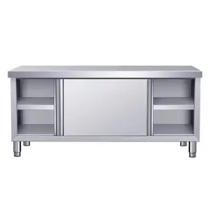 Commercial Restaurant Equipment Customized Stainless Steel Salad Prep Table Portugal Picnic Worktable Workbench