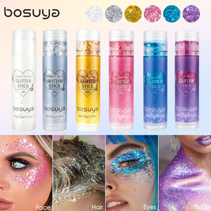 บอสูยา ขายส่ง กลิตเตอร์สติ๊ก 6 สี สำหรับแต่งหน้าปาร์ตี้ ใช้ได้ทั้งตา ปาก และแก้ม เจลแข็งแบบสองหัว แต่งหน้าดวงตา - Product Image 2