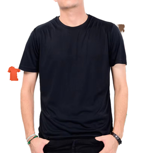 T-shirts pour hommes tendance été, vêtements sportifs décontractés, manches courtes, motif uni, 100% coton, respirants et à séchage rapide - Product Image 1