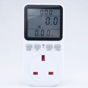 Casa Smart Backlight 2022 UE Reino Unido Tensão de alimentação e medição atual Soquete Billing Metering Power Meter