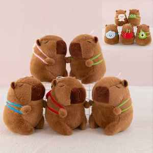 Peluche de Capibara Estilo Musical - Juguetes Suaves Marrones con Accesorios de Guitarra Coloridos, Relleno de Algodón PP, para Jóvenes - Product Image 2