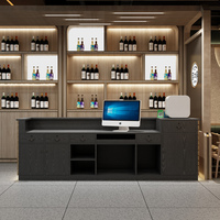 Comptoir de caisse Yimutang pour restaurant, bar, snack-bar, hot pot, bureau commercial moderne, petit mobilier de réception en bois massif