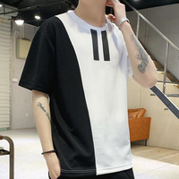 Heiße neue Modell Herrenmode Siebdruck Shirt mit Logo Farbe Herren Block Streetwear Mode T-Shirt