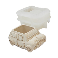 Moule en silicone 3D pour bricolage, ciment, résine, succulentes, nouveauté, facile à utiliser, textures fines, dessin animé, vieux modèle de voiture