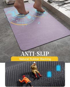 New Design Solid Color <strong>Lavender</strong> 15.7"x23.6" Bath Mat <strong>Rug</strong> with Rubber Backing Non-Slip Quick Dry Absorbent for Home or Hotels - Product Image 4