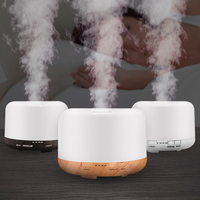 Diffuseur d'arôme électrique Humidificateur d'air 300ML 500ML 1000ML Ultrasonic Cool Mist Maker Fogger LED Diffuseur d'huiles essentielles