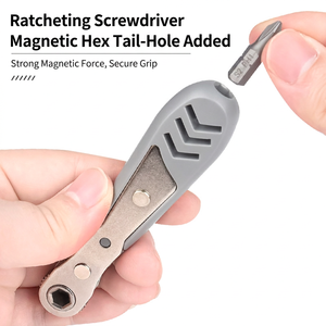 Ratcheting <b>Screwdriver</b> Hex Bit 10mm Magnetic Tip Diy Set - Product Image 4